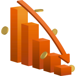 Ícone Gráfico Decrescente
